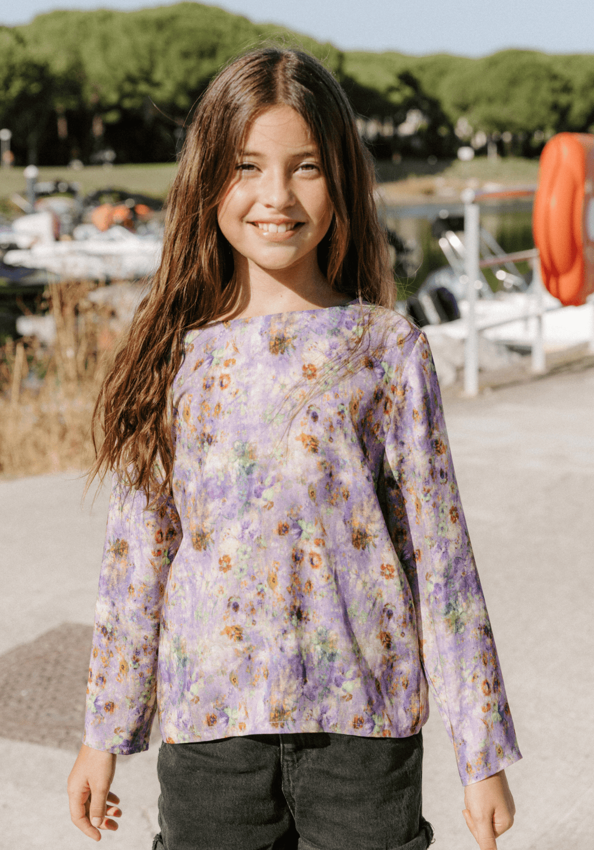 Patron couture blouse fille Miss Violette / PDF (A4, A3, A0, US Letter) - Cadres, Calques par Taille, Vidéoprojection - Maison Fauve