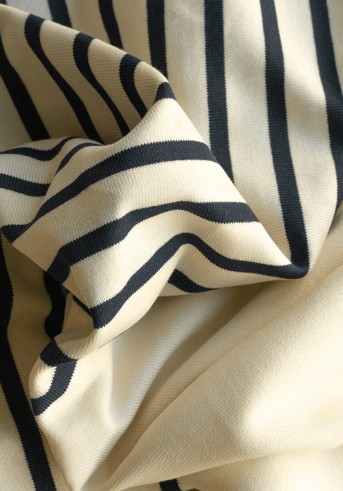 Tissu jersey marinière à rayures - 2 couleurs - Vendu au panneau - Maison Fauve