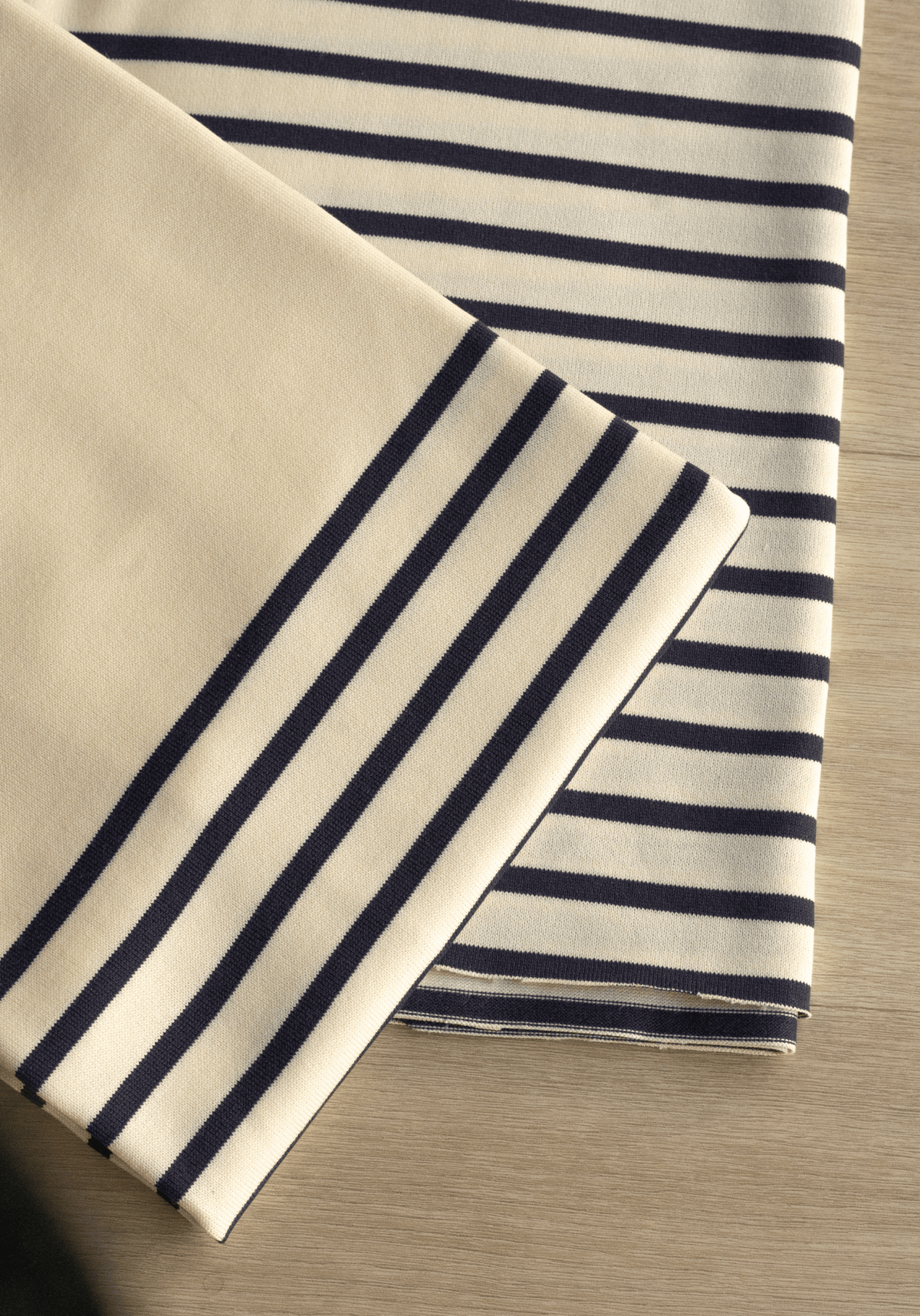 Tissu jersey marinière à rayures - 2 couleurs - Vendu au panneau - Maison Fauve