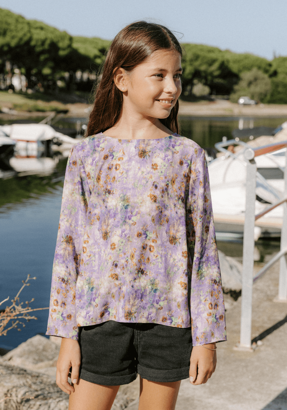 Patron couture blouse fille Miss Violette / PDF (A4, A3, A0, US Letter) - Cadres, Calques par Taille, Vidéoprojection - Maison Fauve