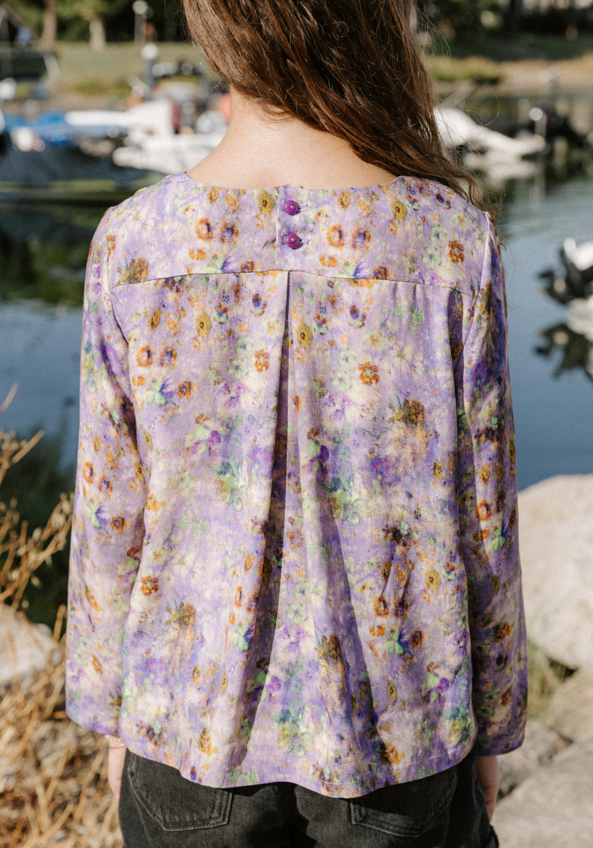 Patron couture blouse fille Miss Violette / PDF (A4, A3, A0, US Letter) - Cadres, Calques par Taille, Vidéoprojection - Maison Fauve