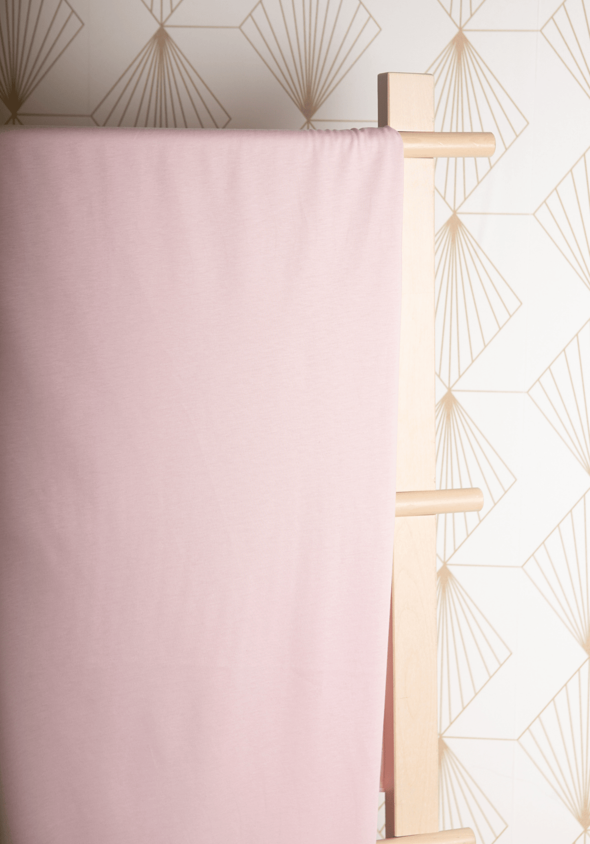 Soft jersey 100 % coton bordeaux et rose poudré - Maison Fauve